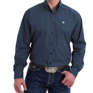 Cinch Mens Midnight Daisy Button Down Shirt